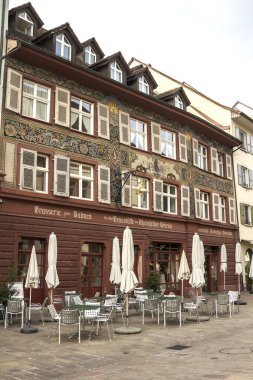 Rheinfelden, Almanya, İsviçre, 1 Temmuz 2019 - Rheinfelden manzaralı, bir İsviçre ve Alman şehri