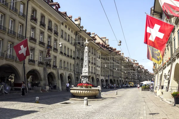 Bern Švýcarsko Pohled Staré Město Bern Unesco Světového Dědictví Populární — Stock fotografie