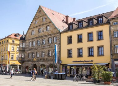 BAYREUTH, GERMANY - 10 Temmuz 2019: Bavyera Kasabası Bayreuth, Bayreuth (eski kasaba)