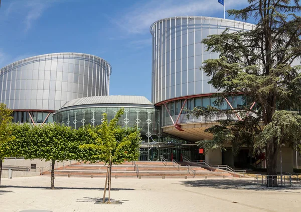 Estrasburgo Francia Edificio Del Tribunal Europeo Derechos Humanos Estrasburgo Francia —  Fotos de Stock