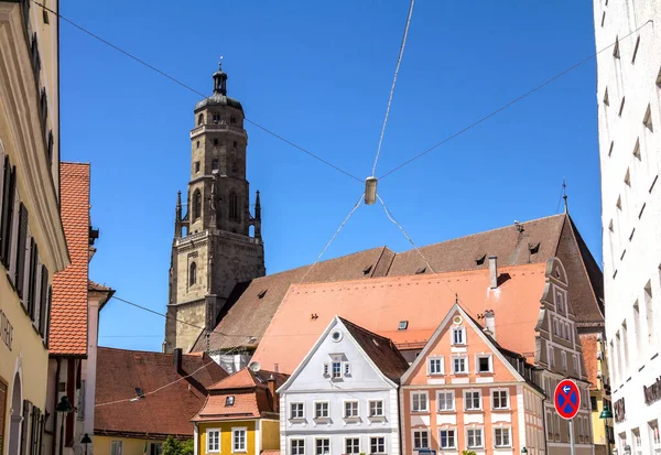 Nordlingen Híres Középkori Város Franconia Bajorország Németország — Stock Fotó