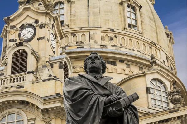 Dresda Sassonia Germania Luglio 2019 Monumento Martin Lutero Dresda Germania — Foto Stock