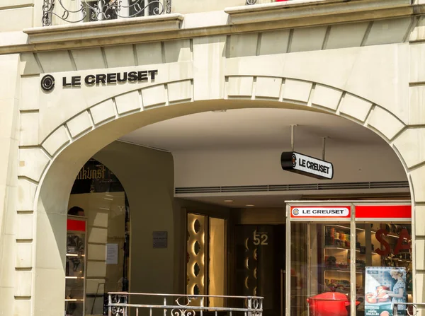 Bern Schweiz Laden Vor Einem Geschäft Von Creuset Creuset Verkauft — Stockfoto