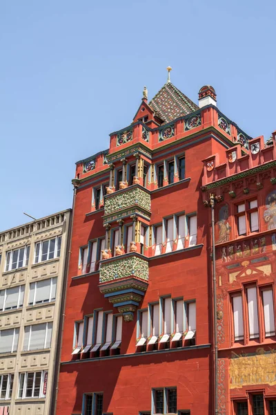 Basel Switzerland Rathaus Town Hall Basel Switzerland — Stock Photo, Image