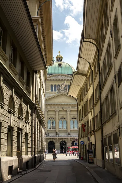 Bern Schweiz Riksdagshuset Bern Schweiz Det Schweiziska Parlamentets Säte Den — Stockfoto