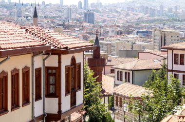 Ankara, Türkiye 'deki geleneksel Türk evleri.