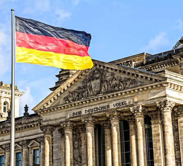 Das Reichstagsgebäude Berlin Deutscher Bundestag — Stockfoto