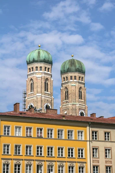Radnice Kostel Panny Marie Mnichov Bavorsko Německo — Stock fotografie