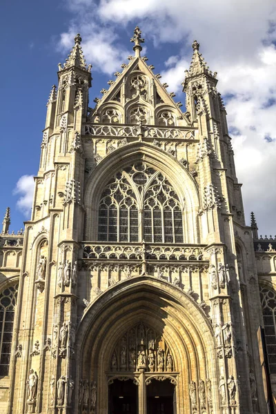 Notre Dame Sablon Brüksel Katedrali Belçika — Stok fotoğraf