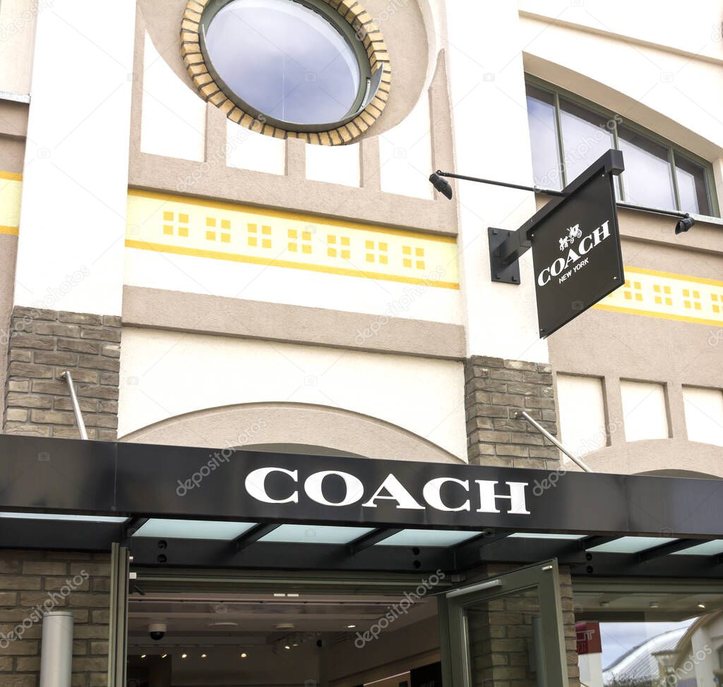 Ingolstadt, Germany : Shop front of Coach store. Coach, Inc. is known for accessories and gifts, including handbags, bags, small leather goods, footwear, outerwear and other accessories