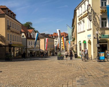 BAYREUTH, GERMANY - 10 Temmuz 2019: Bavyera Kasabası Bayreuth, Bayreuth (eski kasaba)