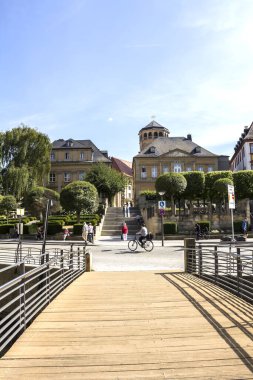 BAYREUTH, GERMANY - 10 Temmuz 2019: Bavyera Kasabası Bayreuth, Bayreuth (eski kasaba)