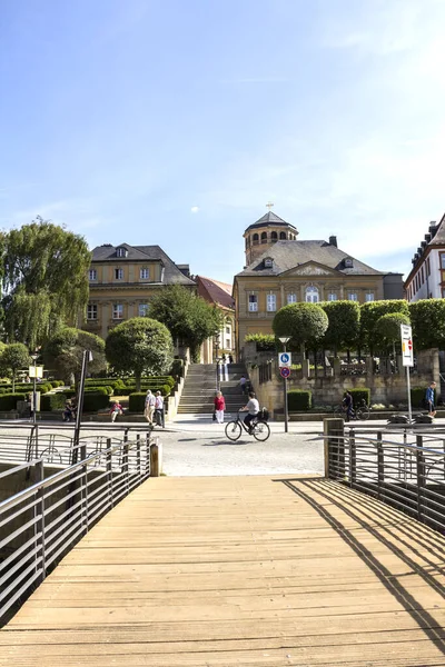 BAYREUTH, GERMANY - 10 Temmuz 2019: Bavyera Kasabası Bayreuth, Bayreuth (eski kasaba)