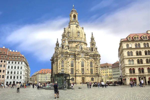 Dresda Sassonia Germania Veduta Della Frauenkirche Dresda Germania — Foto Stock