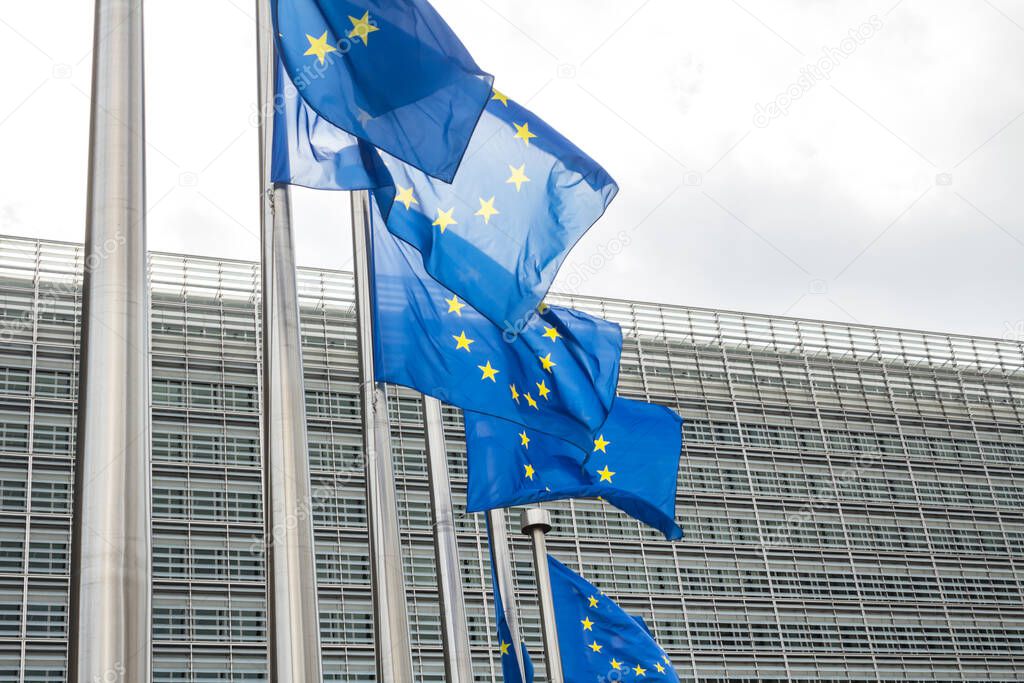 Brussels, BELGIUM - July 7, 2019: European Commission Headquarters building in Brussels, Belgium, Europe