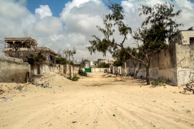 MOGADISHU, SOMALIA-2015: Mogadishu, Mogadişu 'nun görünüşü Somali' nin başkentidir.