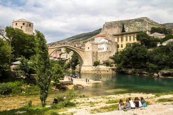 Мостар Старый Мост Босния Герцеговина — стоковое фото