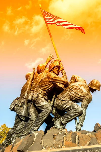 Mémorial Iwo Jima Wash États Unis Mémorial Dédié Tous Les — Photo