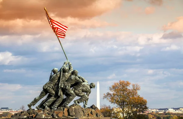 Iwo Jima Memorial Wash Usa Memorial Dedicated All Personnel United — Stock Photo, Image