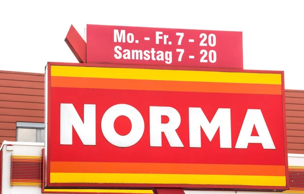 努尔伯格 2018年5月21日 诺玛折扣超市 Norma是一家食品折扣店 在欧洲有1 400家商店 产品范围窄 价格低廉 — 图库照片