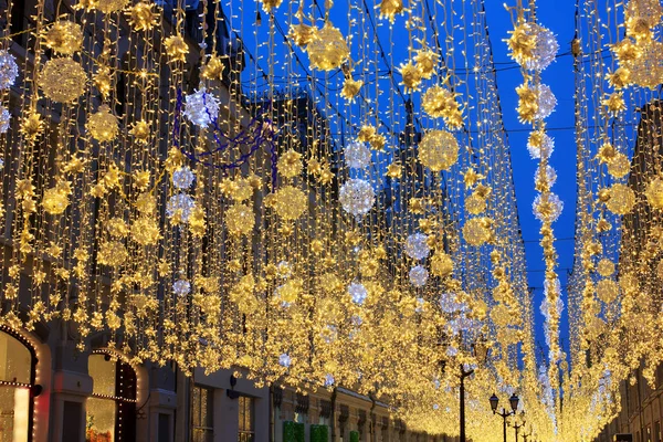 Belle Conception Pour Nouvelle Année Noël Dans Centre Moscou Tournage — Photo