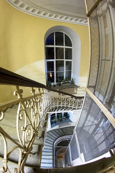 Beautiful Front Ordinary Residential Building Moscow Footage Filmed Stairwell Moscow — Stock Photo, Image