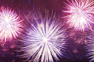 Moskova şehir 2017 evde, Selam, gökyüzü çatıdan çekilen fotoğraflar üzerinde güneş battıktan sonra güzel havai fişek