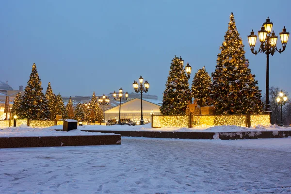 モスクワの中心街 モスクワの冬の撮影での写真 2018 — ストック写真