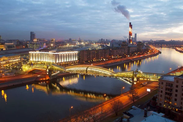 Pohled Město Mrakodrapy Centru Moskvy Fotografie Pořízené Zimě Létě 2016 — Stock fotografie