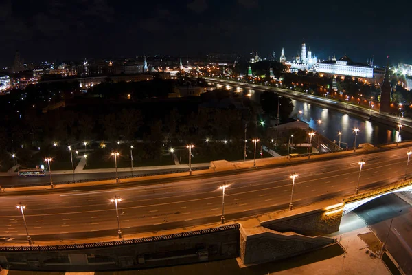 Blick Auf Die Stadt Und Wolkenkratzer Zentrum Von Moskau Fotos — Stockfoto
