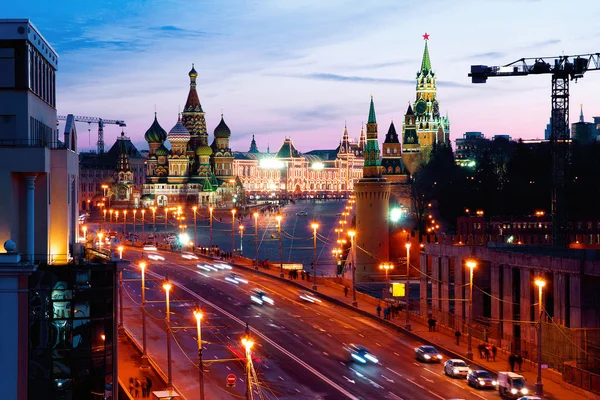 Het Uitzicht Stad Wolkenkrabbers Het Centrum Van Moskou Foto Genomen — Stockfoto