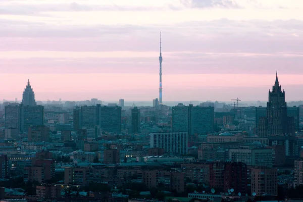 Der Blick Auf Die Stadt Und Die Wolkenkratzer Zentrum Von — Stockfoto