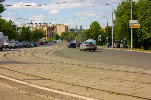 Prachtige Architectuur Het Centrum Van Moskou Foto Genomen City Street — Stockfoto