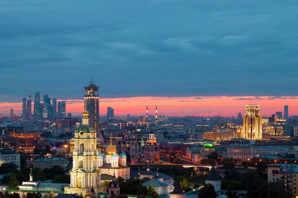 Vista Cidade Arranha Céus Centro Moscou Fotos Tiradas Verão 2018 — Fotografia de Stock