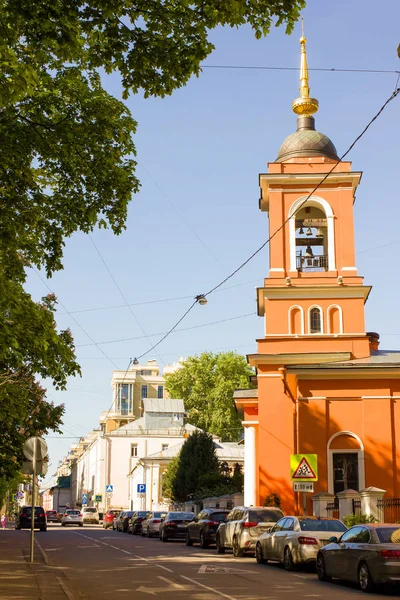 Vacker Arkitektur Centrum Moskva Foto Tagen Stadsgatan Metro Turgenevskaya Moskva — Stockfoto