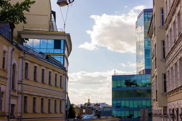 Beautiful Architecture Center Moscow Photo Taken City Street Metro Lubyanka — Stock Photo, Image