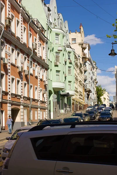 Prachtige Architectuur Het Centrum Van Moskou Foto Genomen Straat Van — Stockfoto