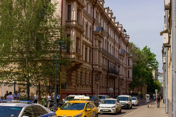 Beautiful Architecture Center Moscow Photo Taken City Street Metro Lubyanka — Stock Photo, Image