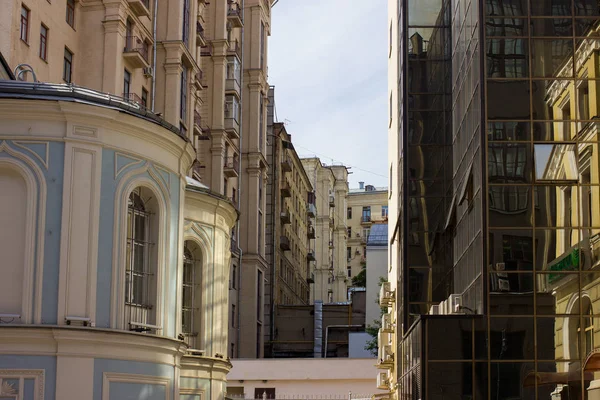 Beautiful Architecture Center Moscow Photo Taken City Street Metro Alekseevskaya — Stock Photo, Image