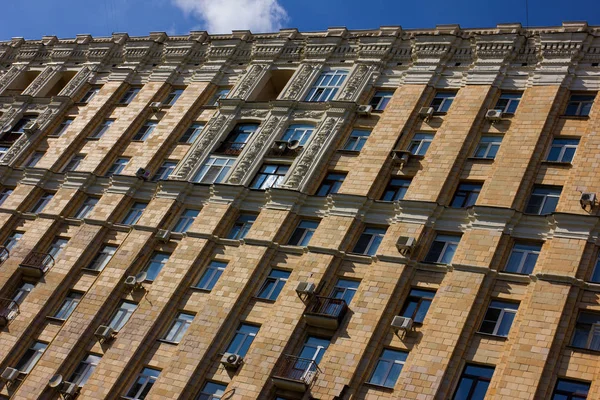 Hermosa Arquitectura Centro Moscú Foto Tomada Calle Ciudad Metro Alekseevskaya — Foto de Stock