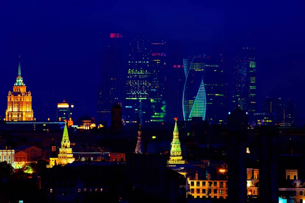 Stad Moskou Vanuit Vogelperspectief Foto Genomen Zomer Van 2017 Moskou — Stockfoto