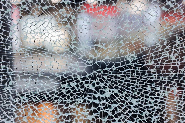 Broken Protection Glass Trade Center ストック画像