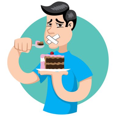 Diyabet, kişiyle değil tatlı yemek, rejim tatlım. Kataloglar için ideal beslenme bilgi ve kurumsal materyal