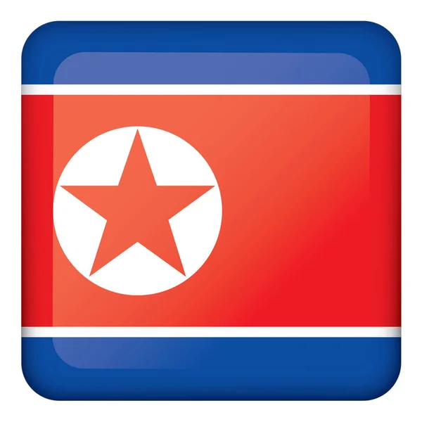 Icon Representing Square Button North Korea Ideal Catalogs Institutional Materials — Stock Vector