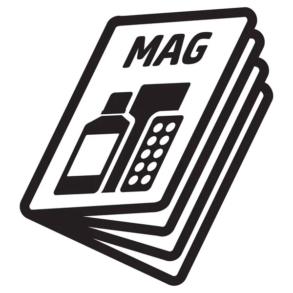 Ikona Piktogram Magazyn Katalog Lub Produktu Wstaw Punktu Sprzedaży Promocji — Wektor stockowy