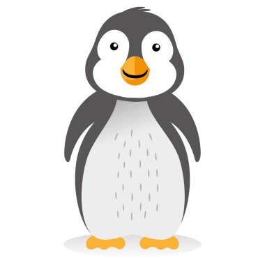 Aile penguen, yavru, kuş, Tüylü anne Illustration. Eğitim ve bilgilendirme materyalleri için idealdir