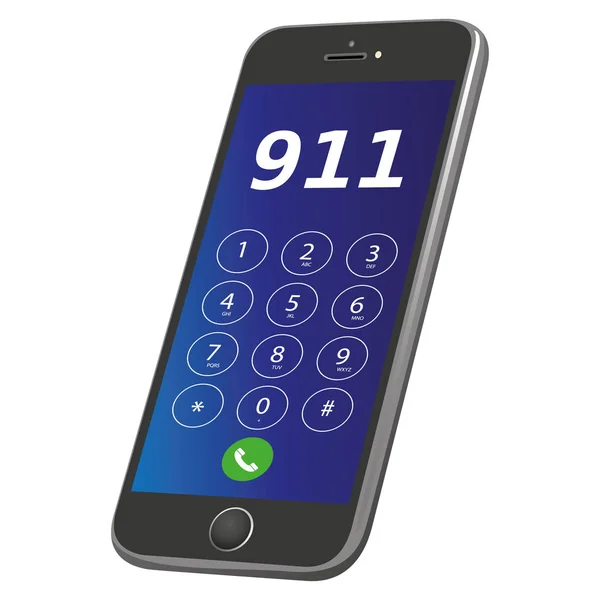 Icône Combiné Numéro Urgence 911 Idéal Pour Les Catalogues Information — Image vectorielle