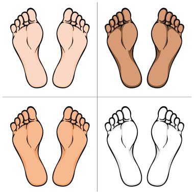 Illustration of body part, plant or sole of foot, ethnic. Ideal for catalogs, information and institutional material clipart