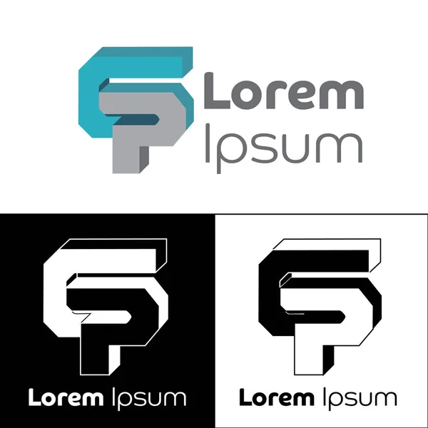 Icono Logo Letra Conceptual Letra Letra Ideal Para Comunicación Visual — Archivo Imágenes Vectoriales