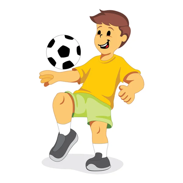 Ilustración Muestra Niño Jugando Con Pelota Ideal Para Información Sanitaria — Vector de stock